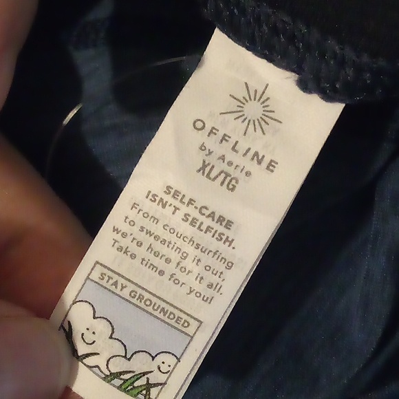 NWT Offline By Aerie Blue Camo The Hugger Moulant Leggings With Pockets -Size XL - Picture 9 of 12